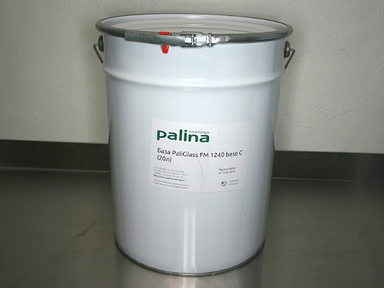 Акрил полиуретановая краска для стекла PaliGlass FM 1240 base C (20л)