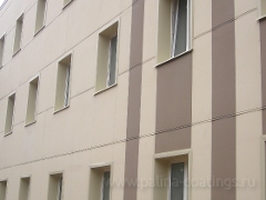 Покраска плоского асбестоцементного шифера для плит вентилируемого фасада.